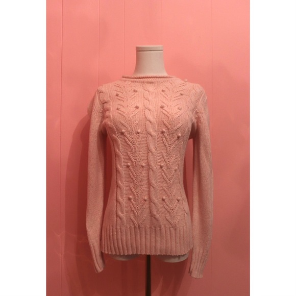 BOGO Pink Cable Knit Sweater - Picture 1 of 3